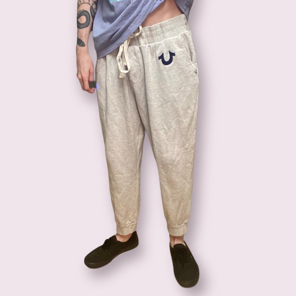 True Religion light grey jogger sweatpants